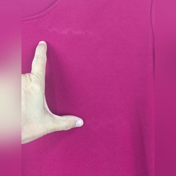 Susan Graver Everyday 3X Pink Liquid Knit Flutter Sleeve Blouse - Picture 8 of 8